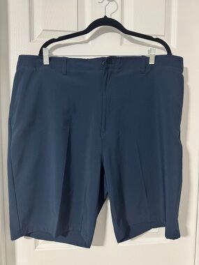 Hogan Men's Dark Blue Flat Front Shorts